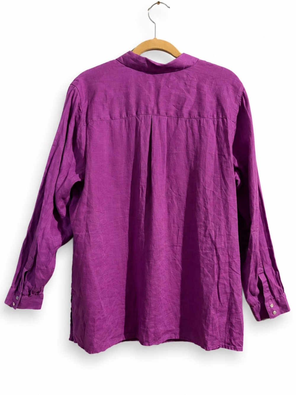 J Jill Love Linen Women’s 100% Linen Button Up Shirt In Sugarbeet Blouse Top - Picture 2 of 12